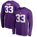 Dalvin Cook Minnesota Vikings NFL Pro Line by Fanatics Branded Authentic Stack Name & Number Long Sleeve T-Shirt - Purple