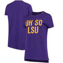 LSU Tigers Pressbox Women's Oh So Boyfriend Rolled Sleeves T-Shirt – Purple