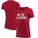 Oklahoma Sooners Pressbox Women's Oh So Boyfriend Rolled Sleeves T-Shirt – Crimson
