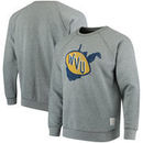 West Virginia Mountaineers Original Retro Brand School Logo Tri-Blend Pullover Sweatshirt – Gray