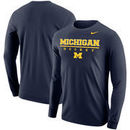Michigan Wolverines Nike Center Line Hockey Long Sleeve T-Shirt – Navy