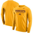 Minnesota Golden Gophers Nike Center Line Hockey Long Sleeve T-Shirt – Gold