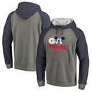 Cleveland Indians Fanatics Branded Disney Rally Cry Tri-Blend Raglan Pullover Hoodie - Ash