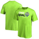 Seattle Sounders FC Fanatics Branded Youth 2017 MLS Cup Playoffs One Goal T-Shirt – Neon Green