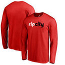 Portland Trail Blazers Fanatics Branded Alternate Logo Long Sleeve T-Shirt - Red
