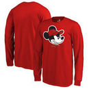 Los Angeles Angels Fanatics Branded Youth Disney Game Face Long Sleeve T-Shirt - Red