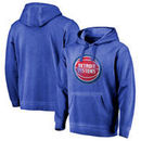 Detroit Pistons Fanatics Branded Distressed Logo Shadow Washed Pullover Hoodie - Royal