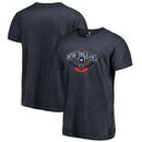 New Orleans Pelicans Fanatics Branded Distressed Logo Shadow Washed T-Shirt - Navy