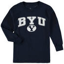 BYU Cougars Fanatics Branded Youth Campus Long-Sleeve T-Shirt – Navy
