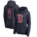 Mookie Betts Boston Red Sox Fanatics Branded Women's Backer Pullover Hoodie - Navy