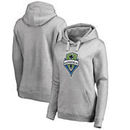 Seattle Sounders FC Fanatics Branded Women's Primary Logo Pullover Hoodie - Heathered Gray