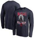 Cleveland Indians Fanatics Branded Roll Deep with the Empire Long Sleeve T-Shirt - Navy