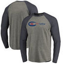 USA Curling Fanatics Branded Primary Logo Tri-Blend Long Sleeve T-Shirt - Ash