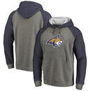Montana State Bobcats Fanatics Branded Primary Logo Tri-Blend Raglan Big & Tall Pullover Hoodie - Heathered Gray