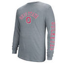 Ohio State Buckeyes Distressed Arch Over Logo 2 Hit Long Sleeve T-Shirt – Gray