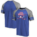 Quebec Nordiques Fanatics Branded Vintage Collection Line Shift Tri-Blend Raglan T-Shirt - Royal