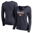 Houston Astros Fanatics Branded Women's 2017 American League Champions Homer Long Sleeve T-Shirt - Navy