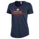Houston Astros Under Armour Women's 2017 American League Champions Charged Cotton T-Shirt - Navy