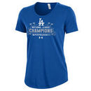 Los Angeles Dodgers Under Armour Women's 2017 National League Champions Charged Cotton T-Shirt - Royal