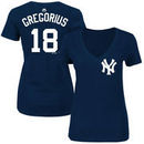 Didi Gregorius New York Yankees Majestic Women's Name and Number V-Neck T-Shirt – Navy