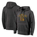 Grambling Tigers Fanatics Branded Vault Arch Over Logo Shadow Washed Pullover Hoodie - Black