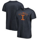 Illinois Fighting Illini Fanatics Branded Vault Arch Over Logo Shadow Washed T-Shirt - Navy