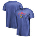 Kansas Jayhawks Fanatics Branded Vault Arch Over Logo Shadow Washed T-Shirt - Royal