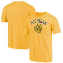 Michigan Wolverines Fanatics Branded Vault Arch Over Logo Tri-Blend T-Shirt - Yellow
