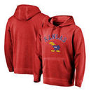 Kansas Jayhawks Fanatics Branded Vault Arch Over Logo Shadow Washed Pullover Hoodie - Red