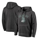 Michigan State Spartans Fanatics Branded Vault Arch Over Logo Shadow Washed Pullover Hoodie - Black