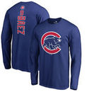 Javier Baez Chicago Cubs Fanatics Branded Backer Long Sleeve T-Shirt - Royal