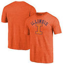 Illinois Fighting Illini Fanatics Branded Vault Arch Over Logo Tri-Blend T-Shirt - Orange