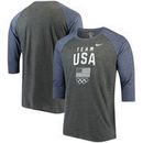 Team USA Nike Tri-Blend 3/4-Sleeve Raglan T-Shirt – Gray