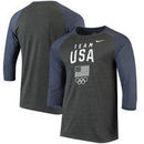 Team USA Nike Tri-Blend 3/4-Sleeve Raglan T-Shirt – Gray/Navy