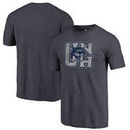 New Hampshire Wildcats Fanatics Branded College Vault Primary Logo Tri-Blend T-Shirt - Navy