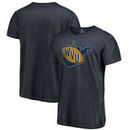 West Virginia Mountaineers Fanatics Branded College Vault Primary Logo Shadow Washed T-Shirt - Navy