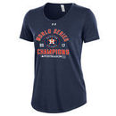 Houston Astros Under Armour Women's 2017 World Series Champions Charged Cotton Scoop Neck T-Shirt - Navy