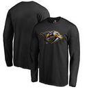 Nashville Predators Fanatics Branded Primary Logo Midnight Mascot Long Sleeve T-Shirt - Black