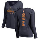 Houston Astros Fanatics Branded Women's 2017 World Series Champions Full Count Personalized Long Sleeve T-Shirt - Navy