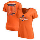 Houston Astros Fanatics Branded Women's 2017 World Series Champions Roster V-Neck T-Shirt – Orange