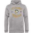 Pittsburgh Penguins Fanatics Branded Youth Heritage Pullover Hoodie – Gray