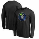Minnesota Timberwolves Fanatics Branded Midnight Mascot Long Sleeve T-Shirt - Black