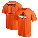 Houston Astros Fanatics Branded 2017 World Series Champions Roster T-Shirt - Orange