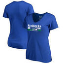 Seattle Seahawks NFL Pro Line by Fanatics Branded Women's Hometown Collection Plus Size V-Neck T-Shirt - Royal