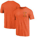 Illinois Fighting Illini Fanatics Branded College Vault Left Chest Distressed Tri-Blend T-Shirt - Orange