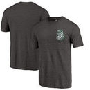 Michigan State Spartans Fanatics Branded College Vault Left Chest Distressed Tri-Blend T-Shirt - Black
