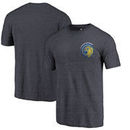 Montana State Bobcats Fanatics Branded College Vault Left Chest Distressed Tri-Blend T-Shirt - Navy