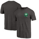 North Texas Mean Green Fanatics Branded College Vault Left Chest Distressed Tri-Blend T-Shirt - Black