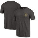 Vanderbilt Commodores Fanatics Branded College Vault Left Chest Distressed Tri-Blend T-Shirt - Black
