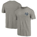 Villanova Wildcats Fanatics Branded College Vault Left Chest Distressed Tri-Blend T-Shirt - Gray